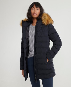 Superdry Arctic Tall Puffer Női Kabát Sötétkék | CIWDH5329